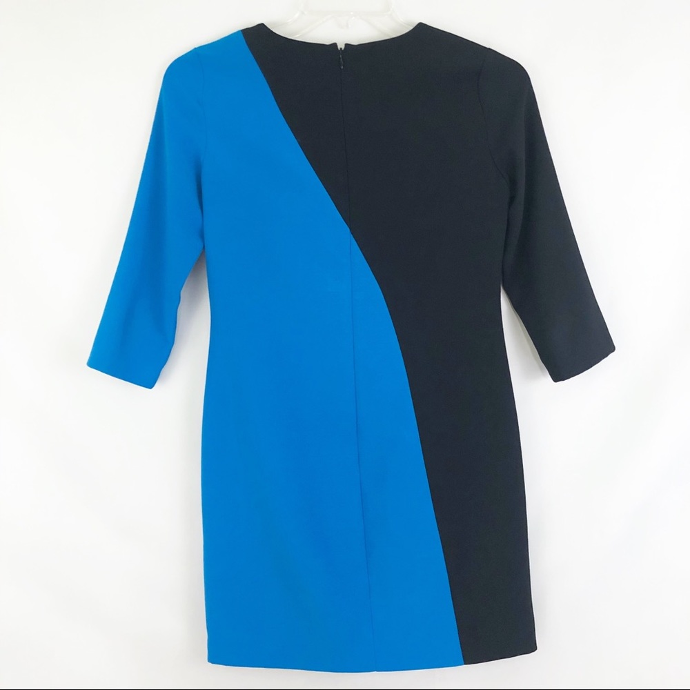 Ann Taylor Color Block Career Sheath Dress Sz 0 - Picture 5 of 7